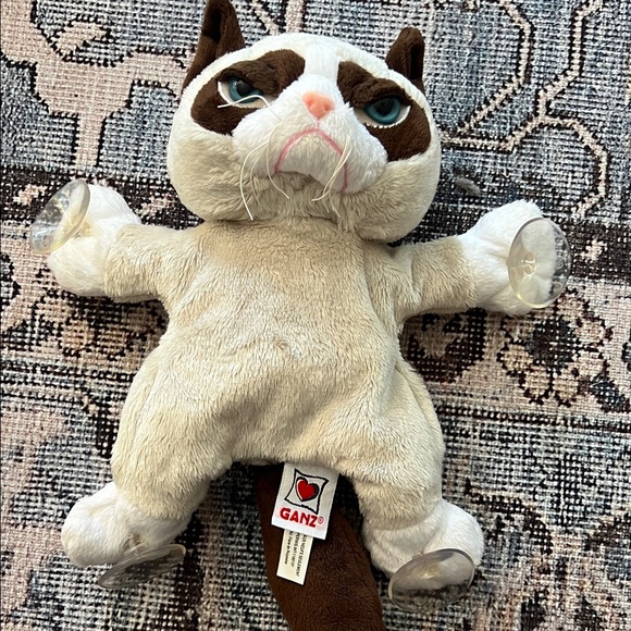 GANZ Cream and Brown Cat Plush Toy - Picture 1 of 3